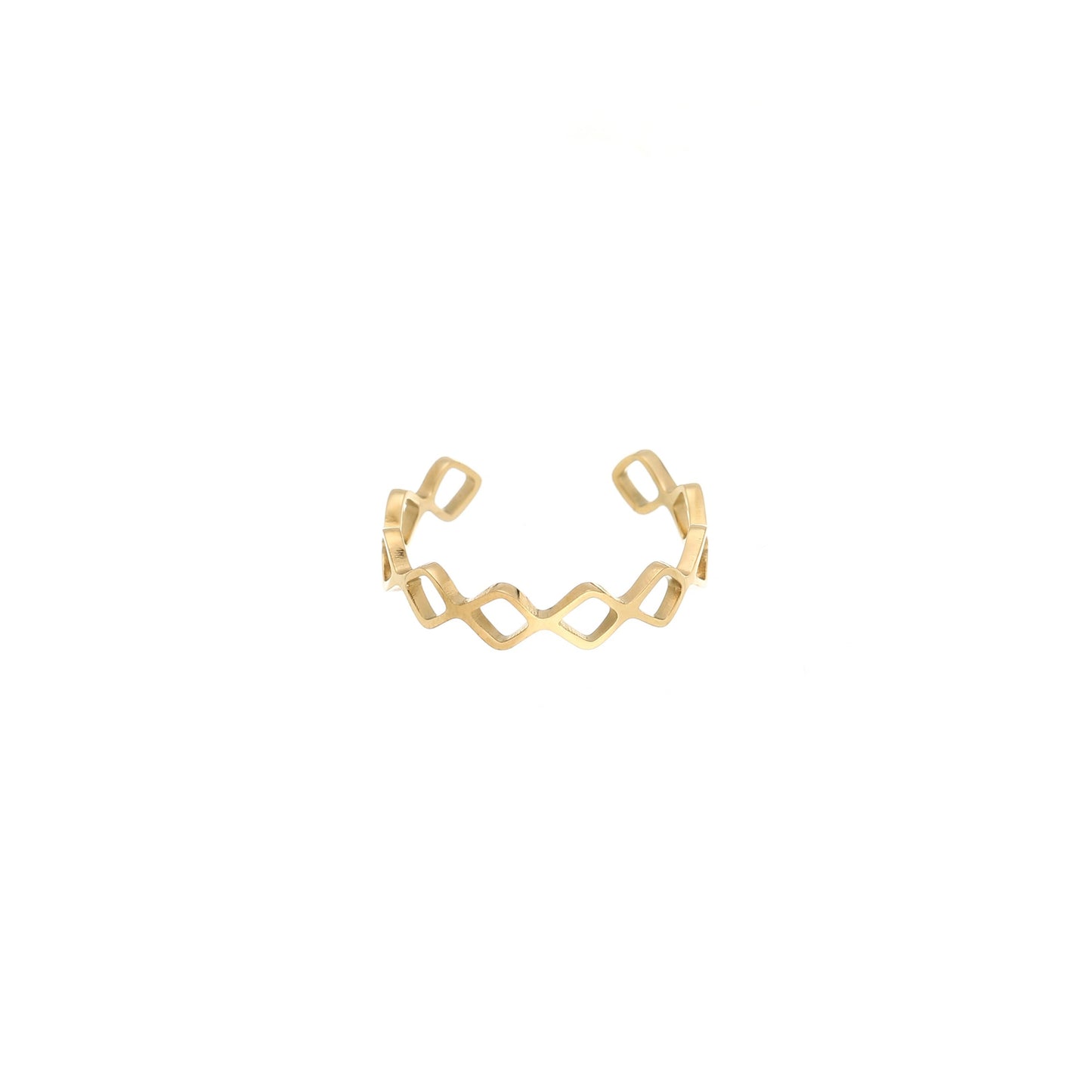 Wavy ring goud