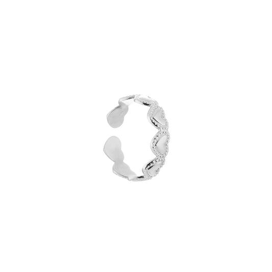 Hearty ring zilver