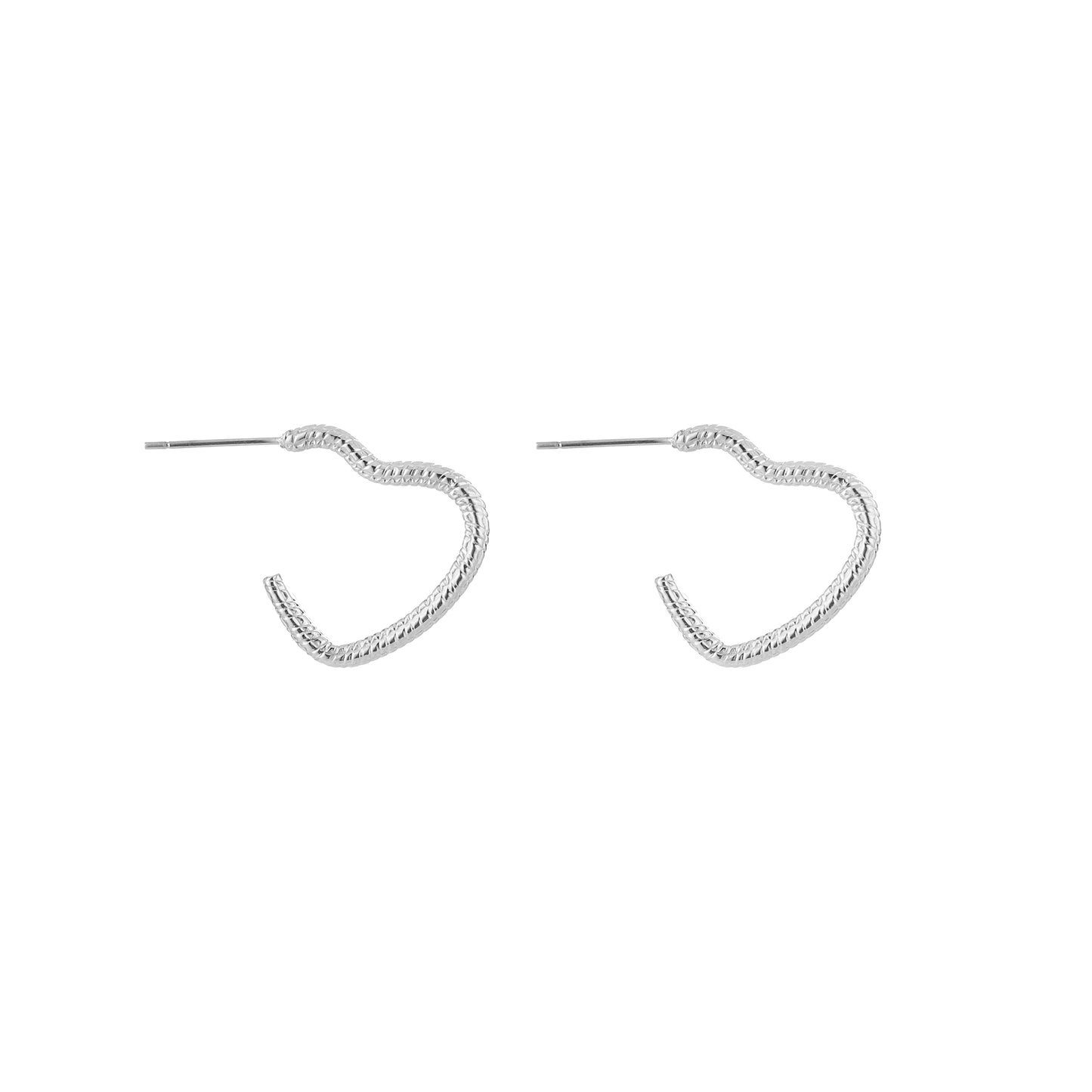 Small heart oorbellen zilver