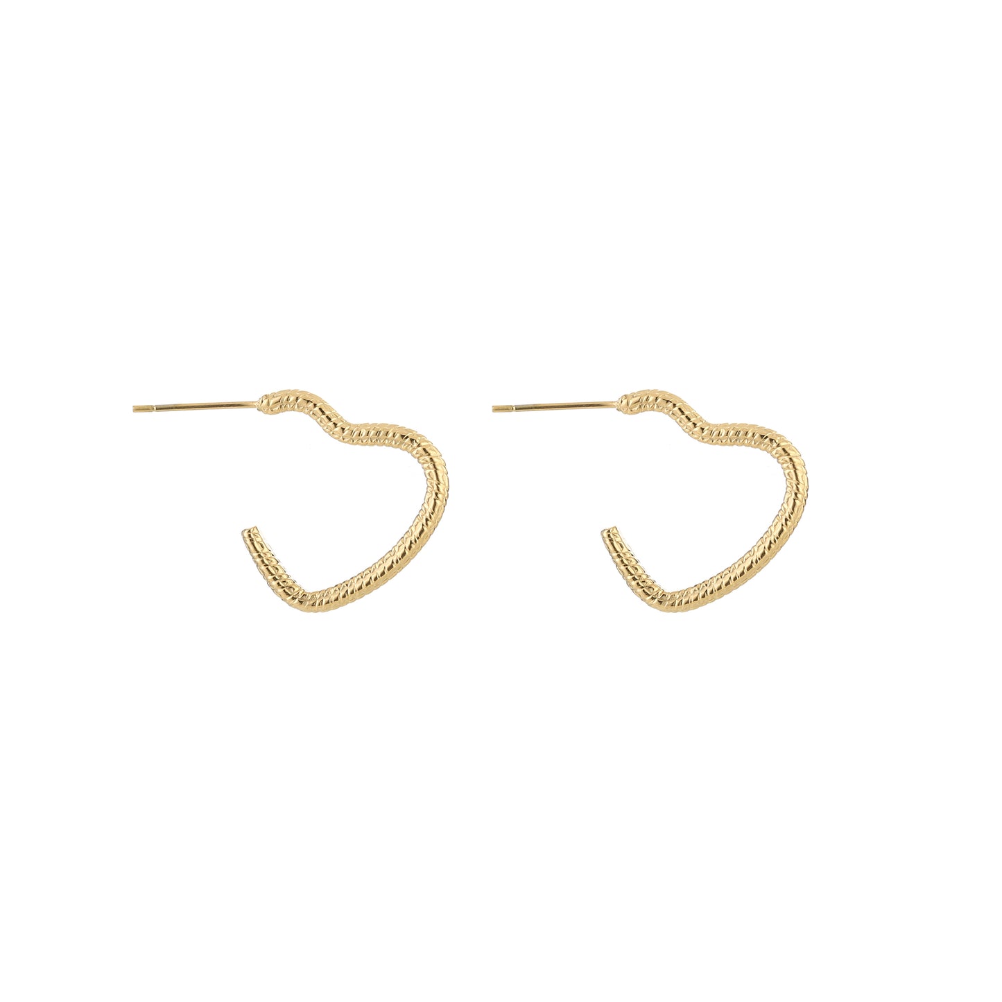 Small heart oorbellen goud