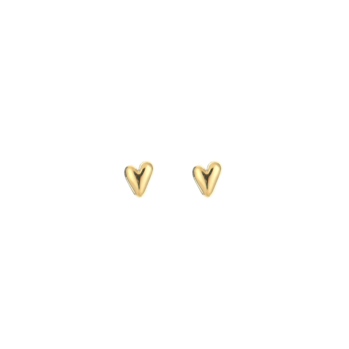 Mini hartjes studs goud