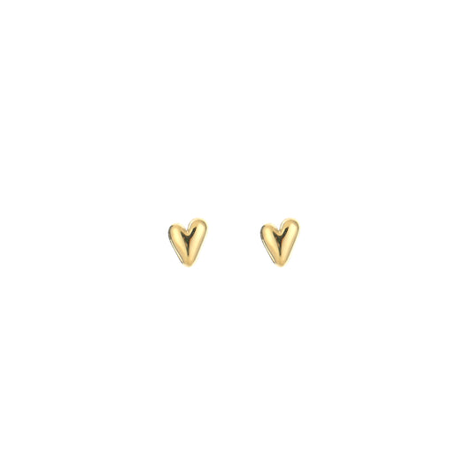 Mini hartjes studs goud