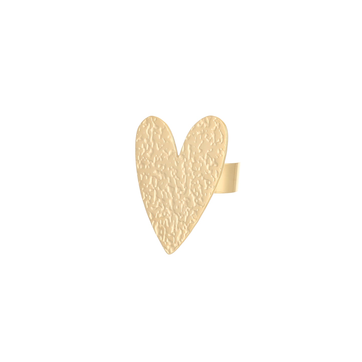 Big heart ring goud