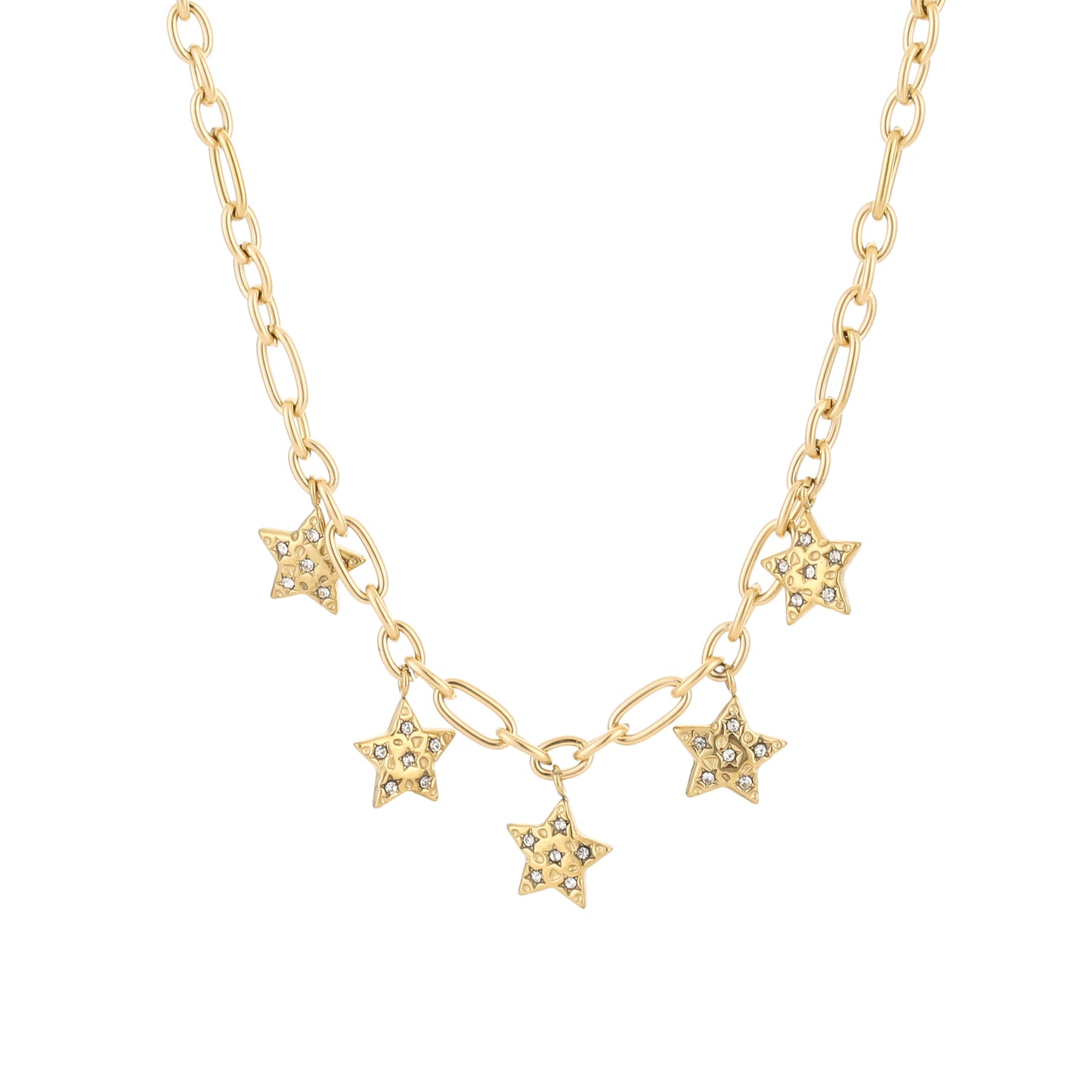 Sterren ketting spark goud