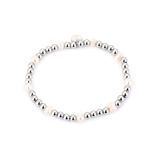 Parel armband zilver