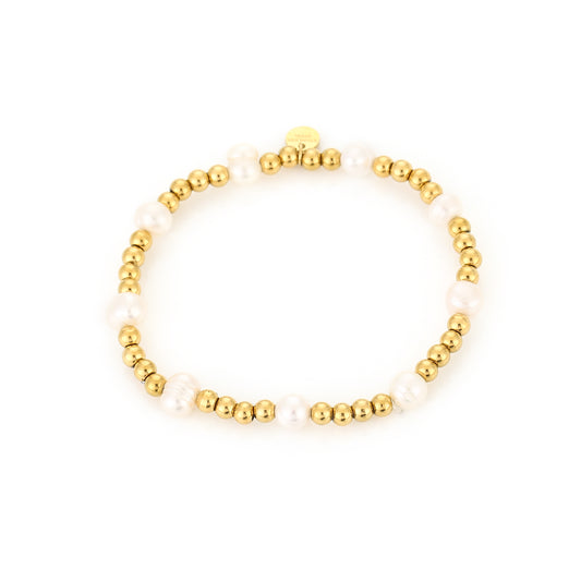 Parel armband goud