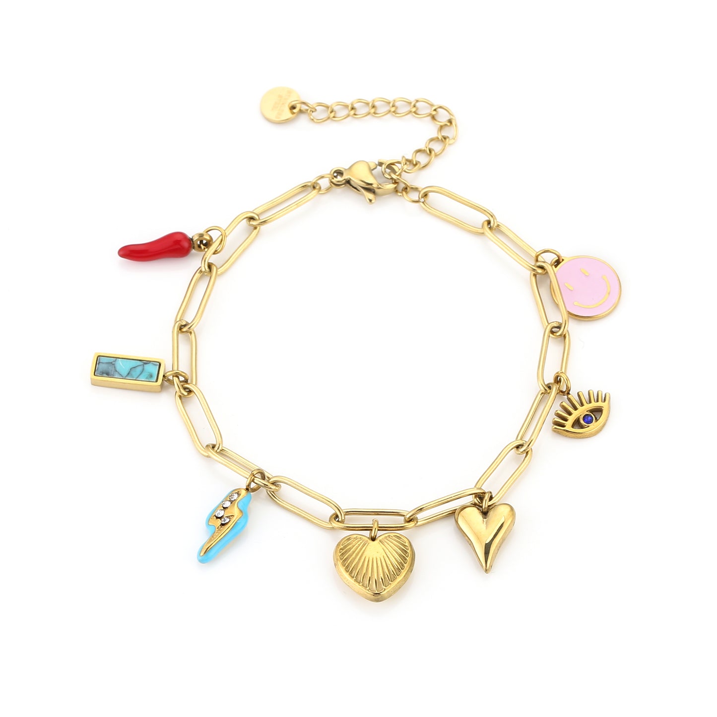 Bedelarmband spicy goud
