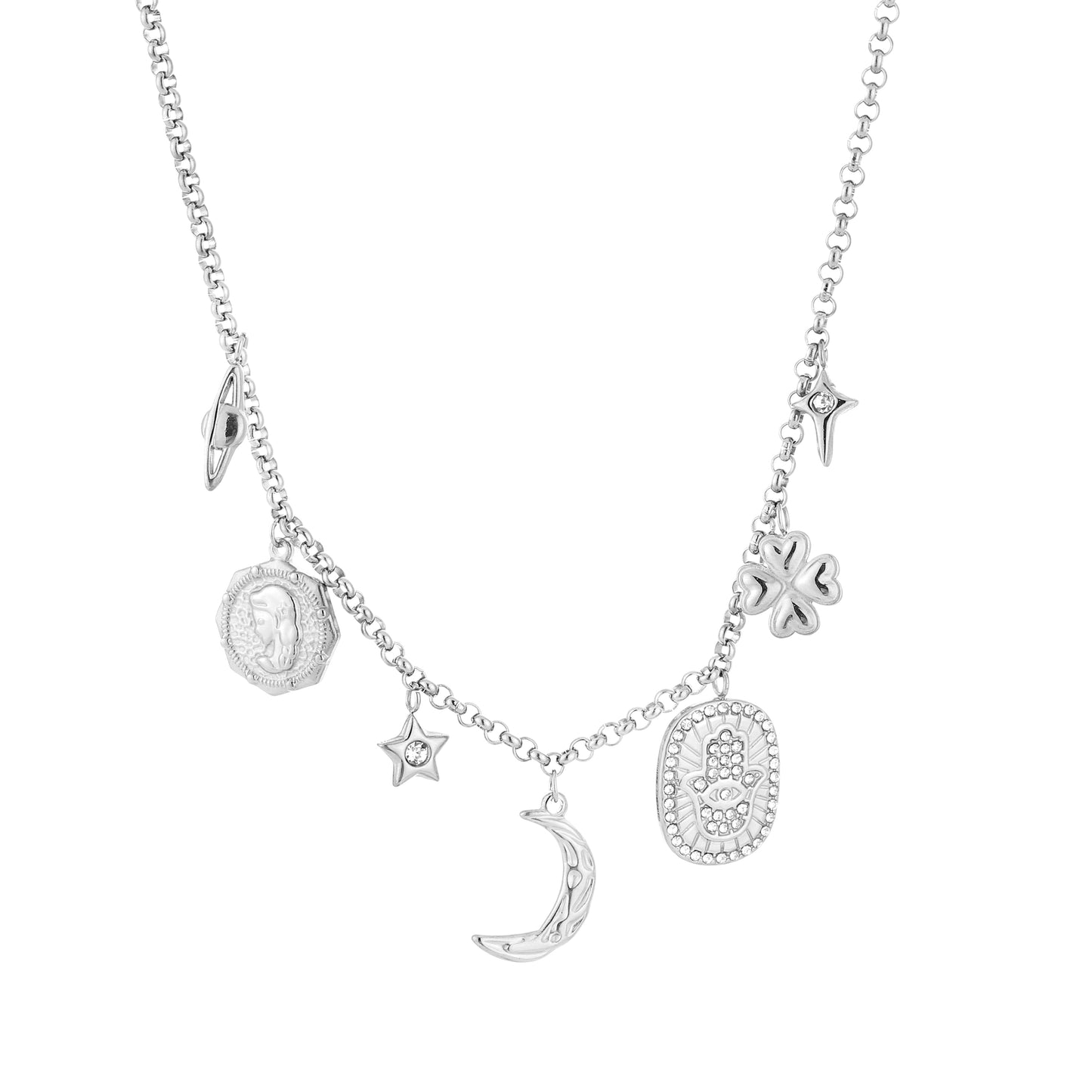 Bedelketting starry night zilver