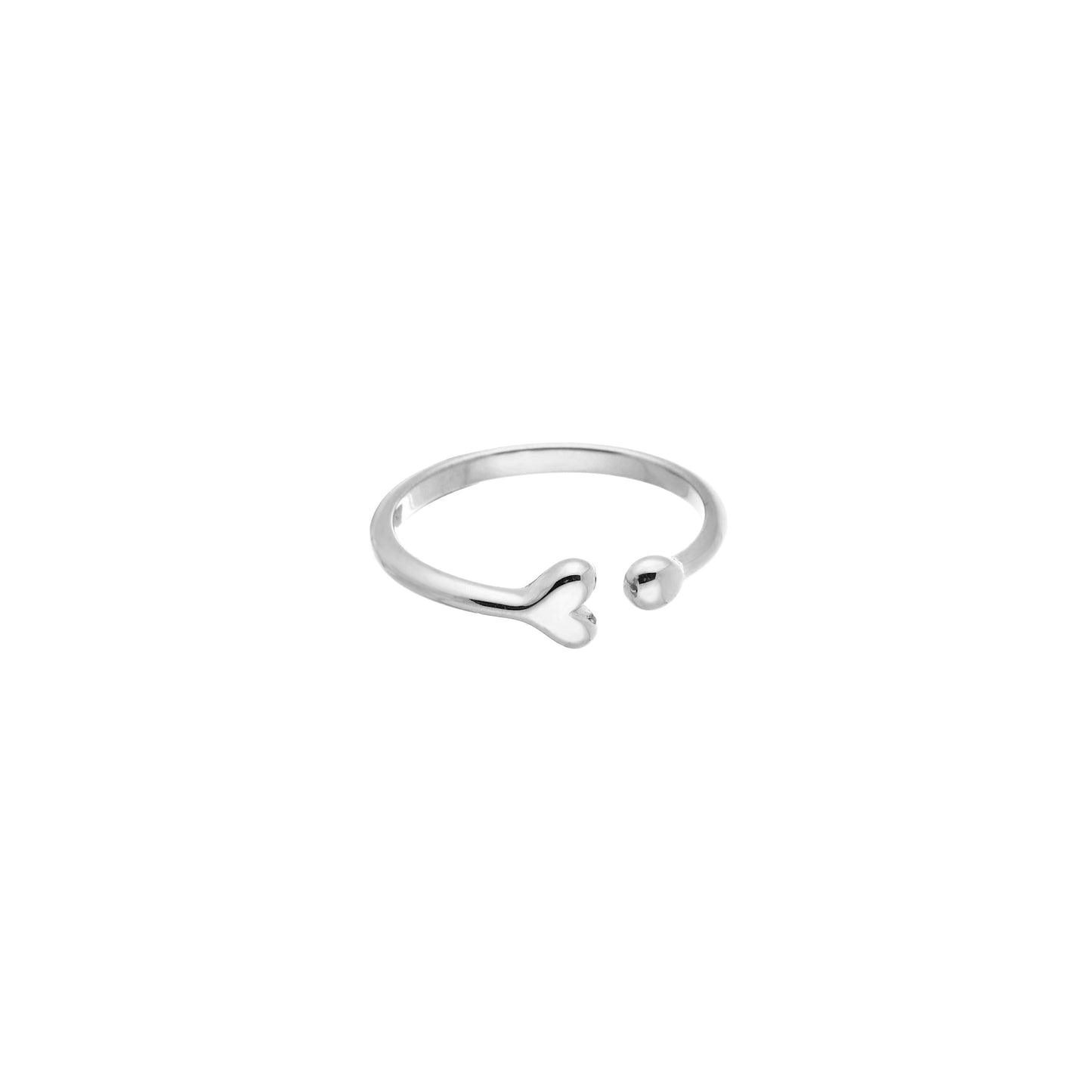 Mini heart ring zilver