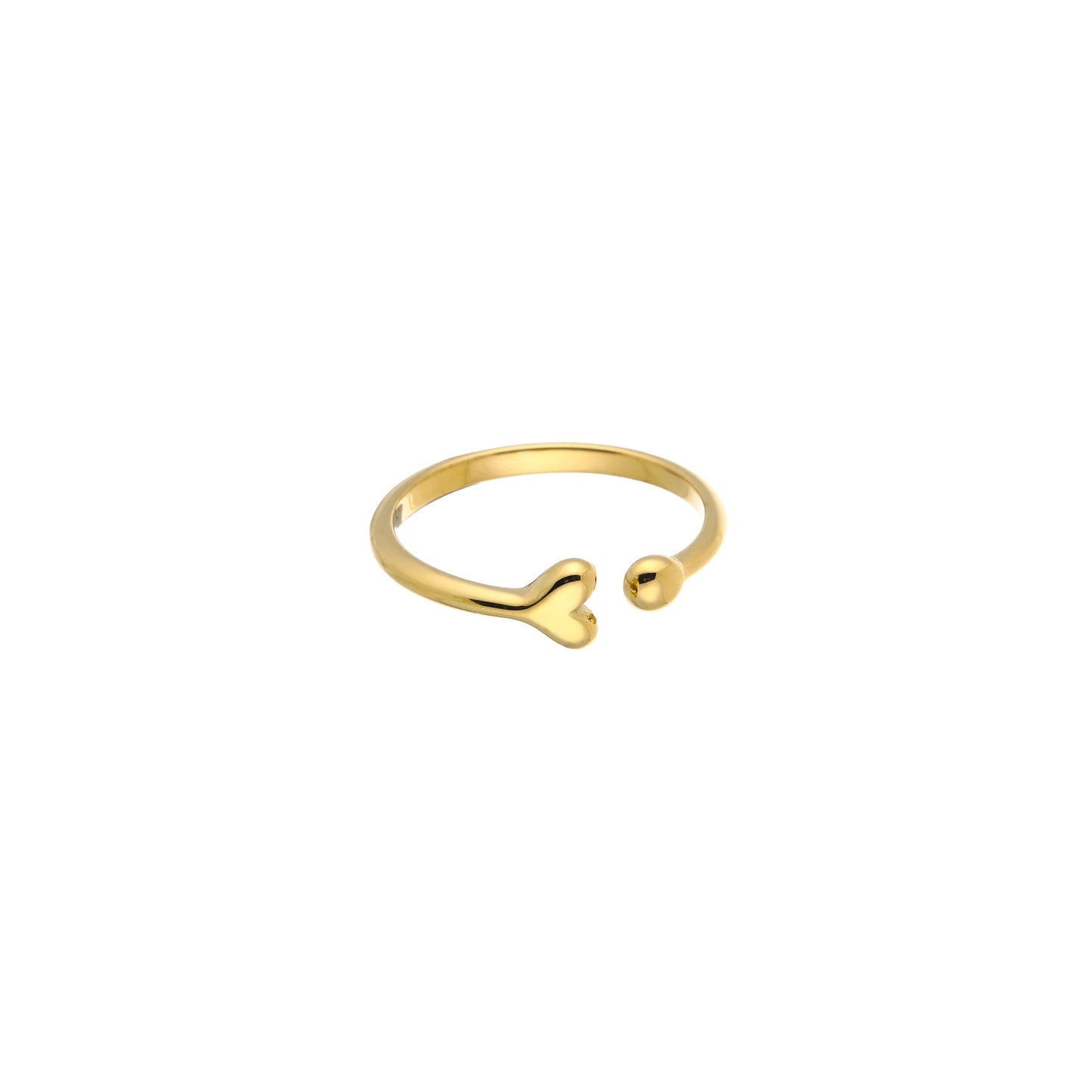 Mini heart ring goud