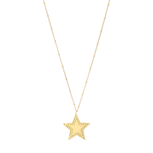 Lange ster ketting goud