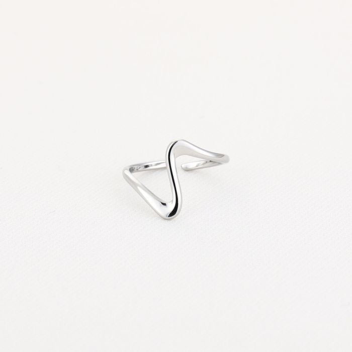 Wave ring zilver