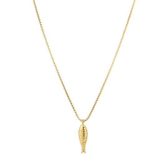Small fish ketting goud