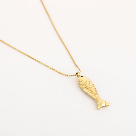 Vis ketting goud