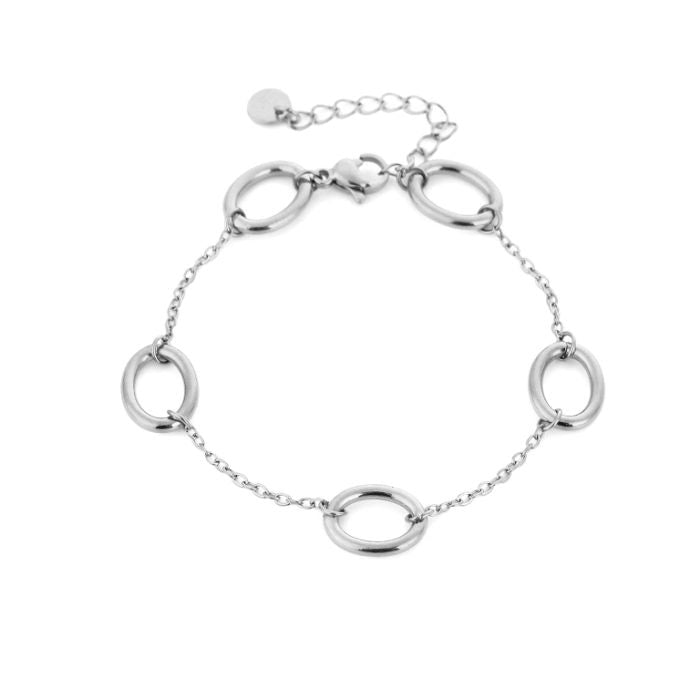Armband met cirkels zilver
