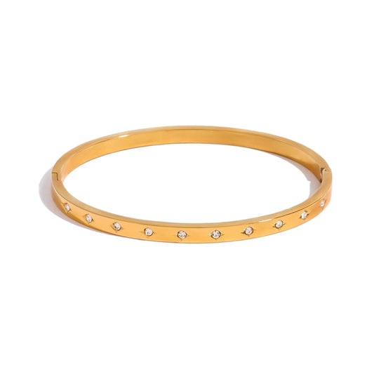 Mini spark bangle goud