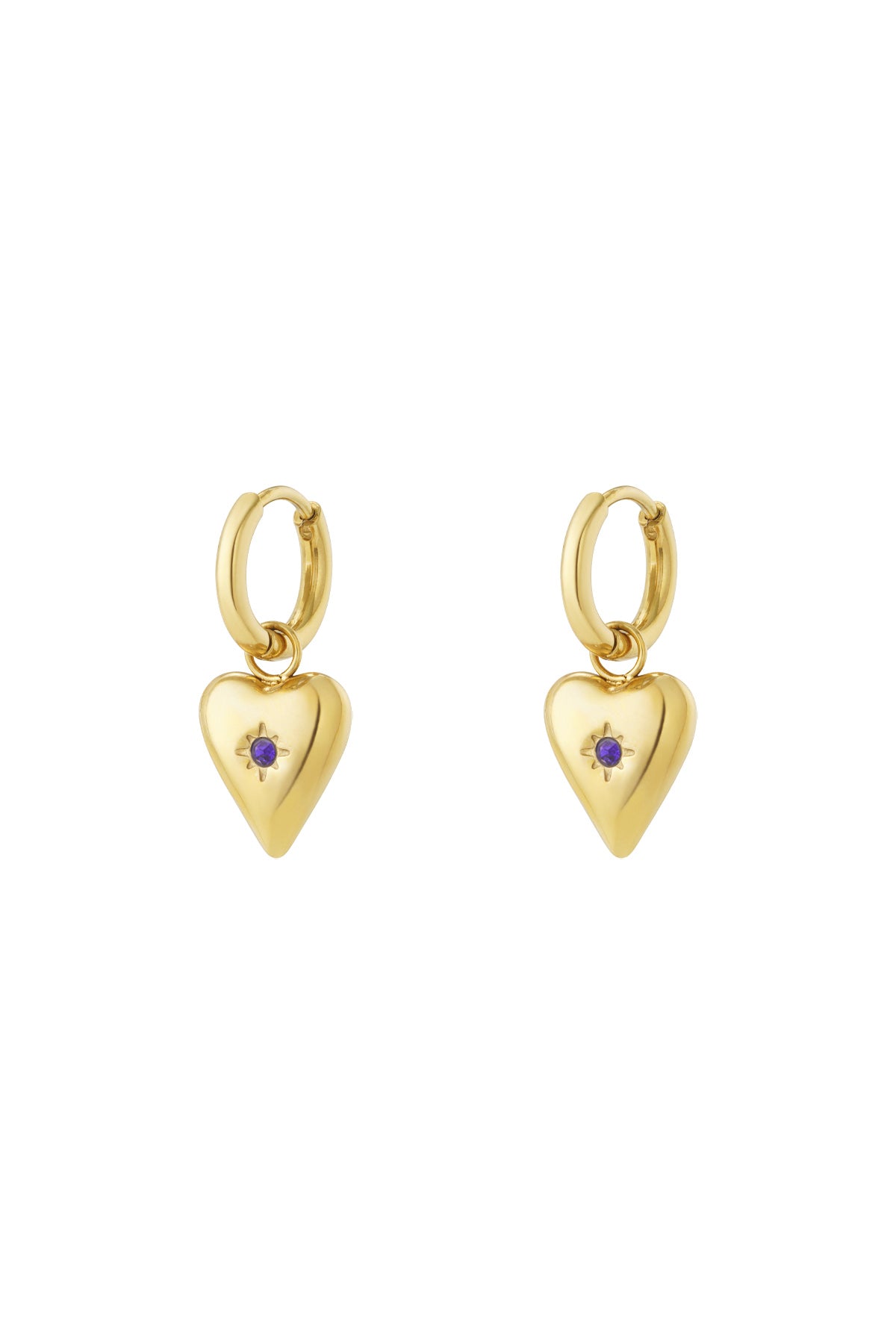 Birthstone oorbellen goud