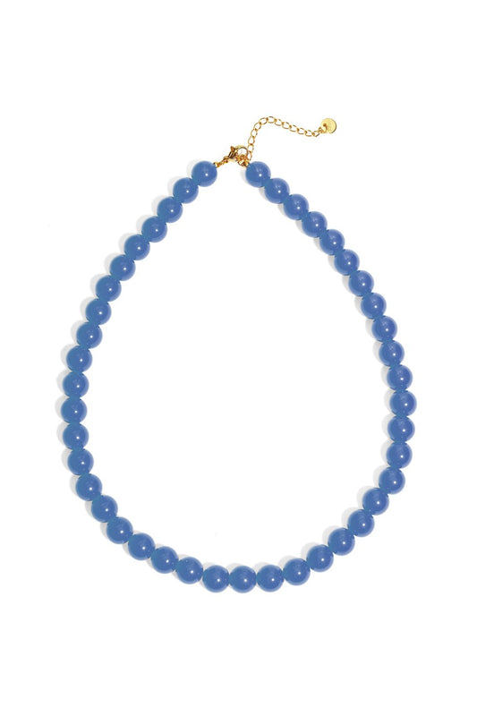 Kralenketting klein jeansblauw (donkerder dan de foto)