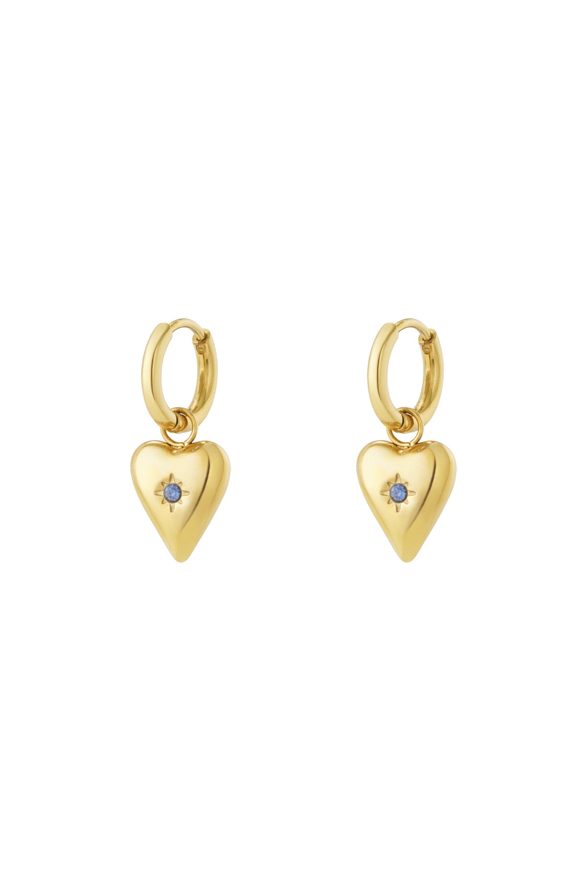 Birthstone oorbellen goud