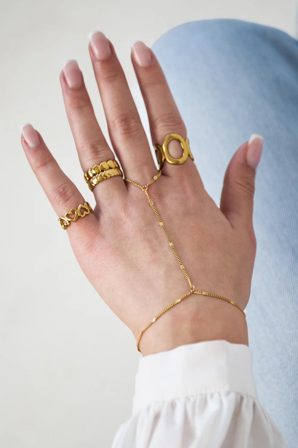 Handchain simple goud
