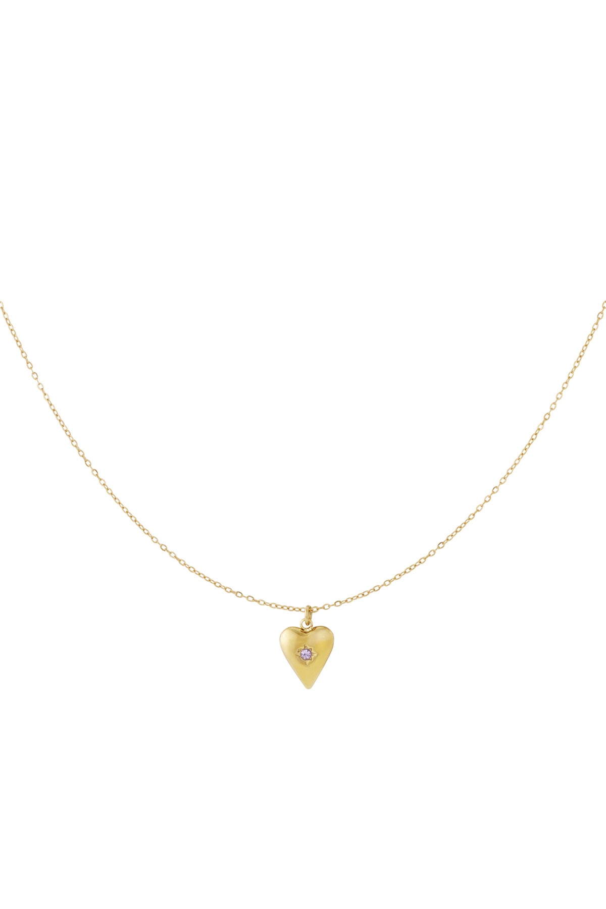 Birthstone ketting goud