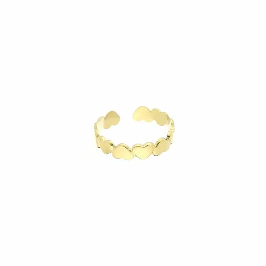 Little hearts ring gold