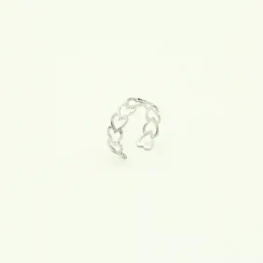 Open hearts ring 2.0 zilver