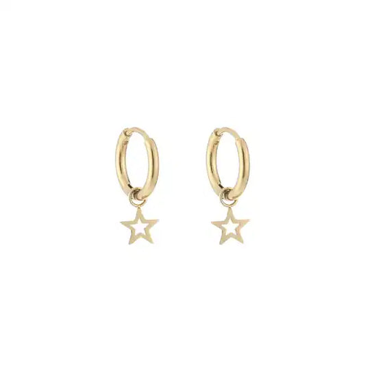 Little stars earrings gold