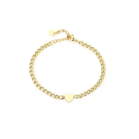 Hartje armband goud