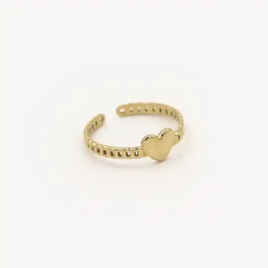 1 hartje ring goud