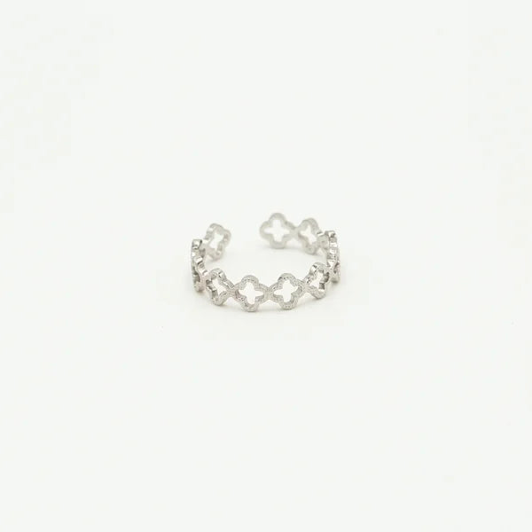 Clover ring silver