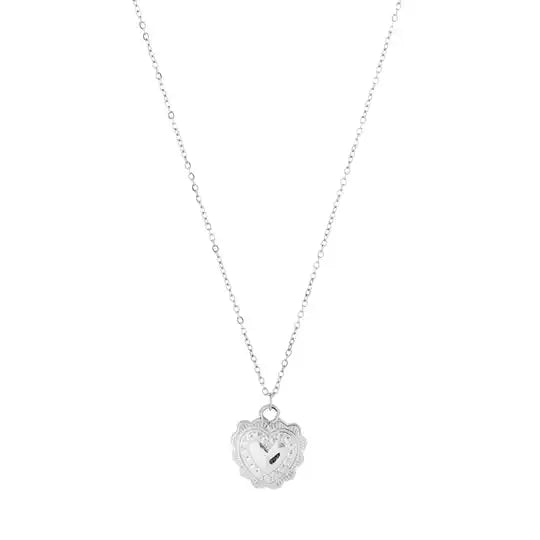 Hartje ketting zilver