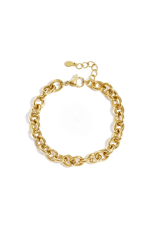 Armband kleine schakels goud