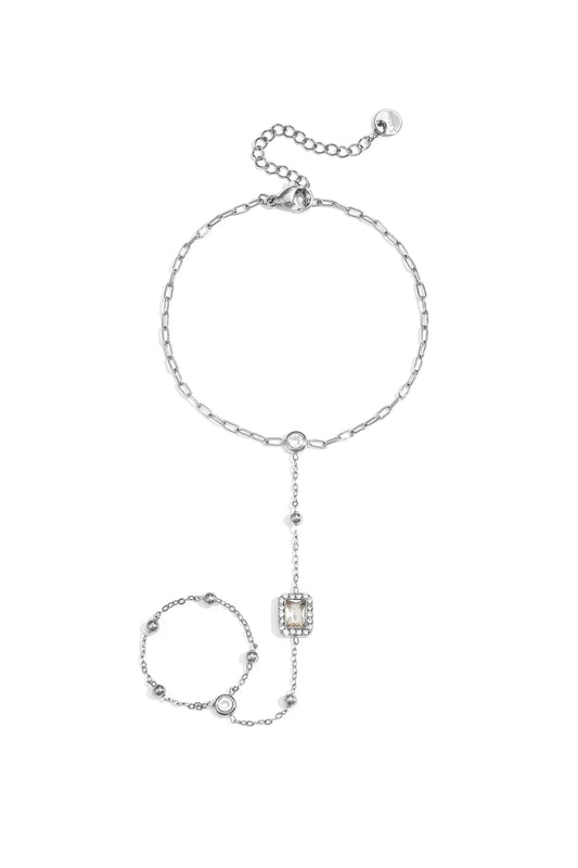 Handchain sparkle zilver