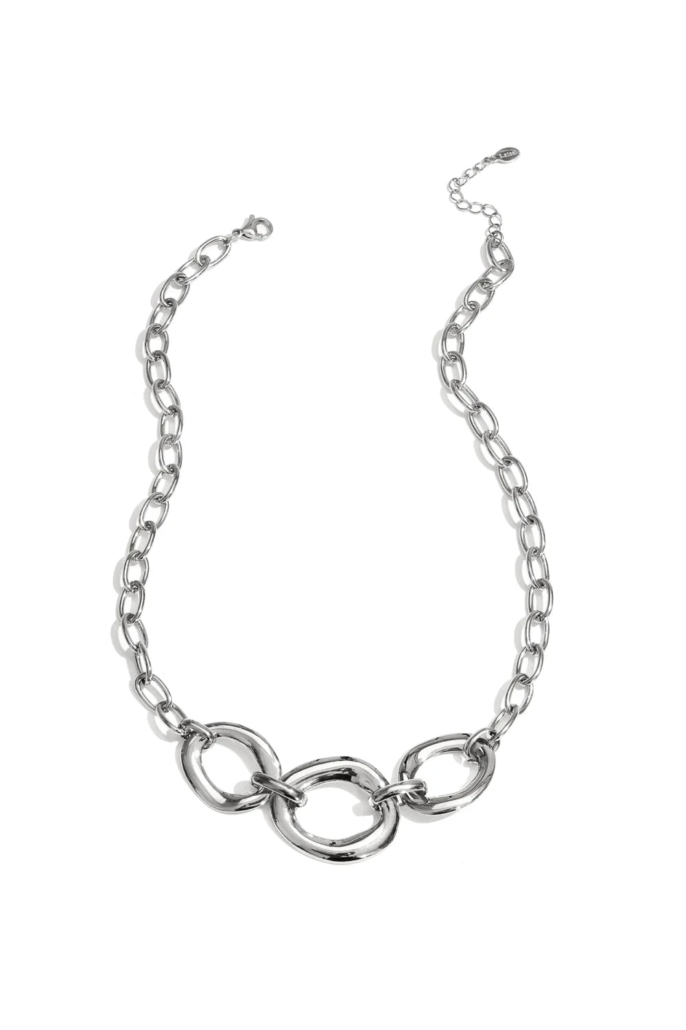 Ketting met ronde schakels zilver