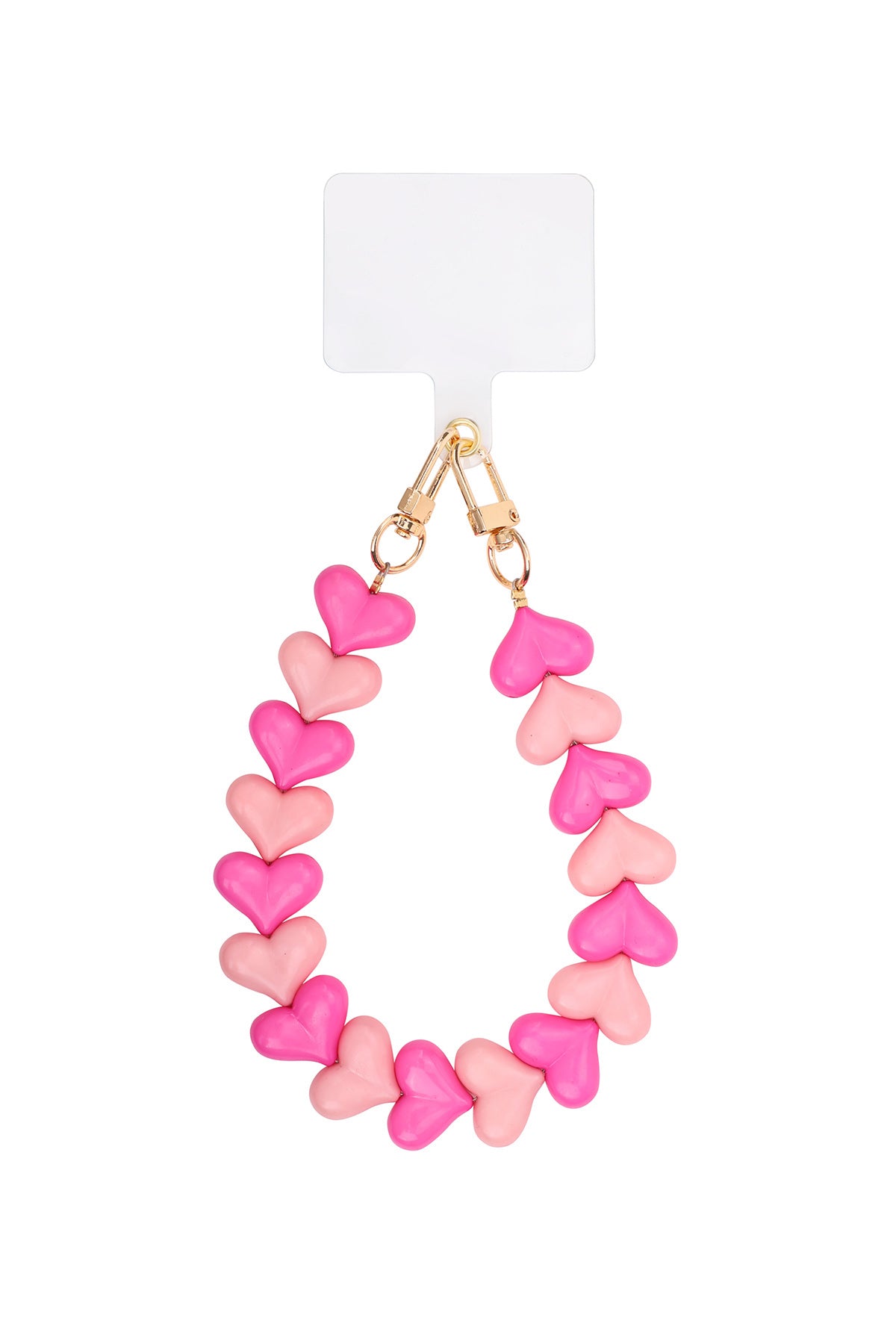 Telefoonkoord hartjes 2 kleuren roze 2.0