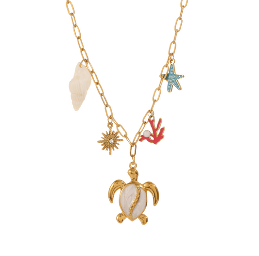 Bedelketting schildpad goud