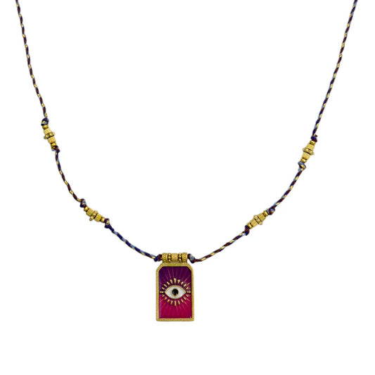 All eyes on me ketting paars/roze