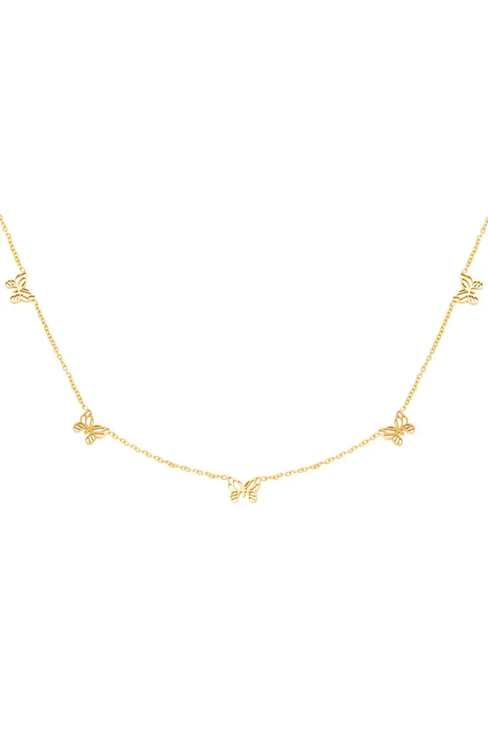 Vlinder ketting goud
