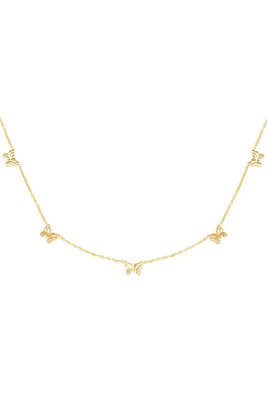 Vlinder ketting goud