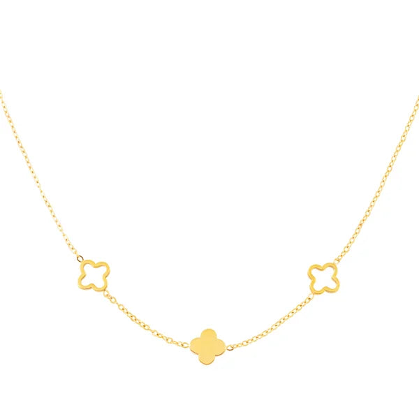 Basic clover ketting goud