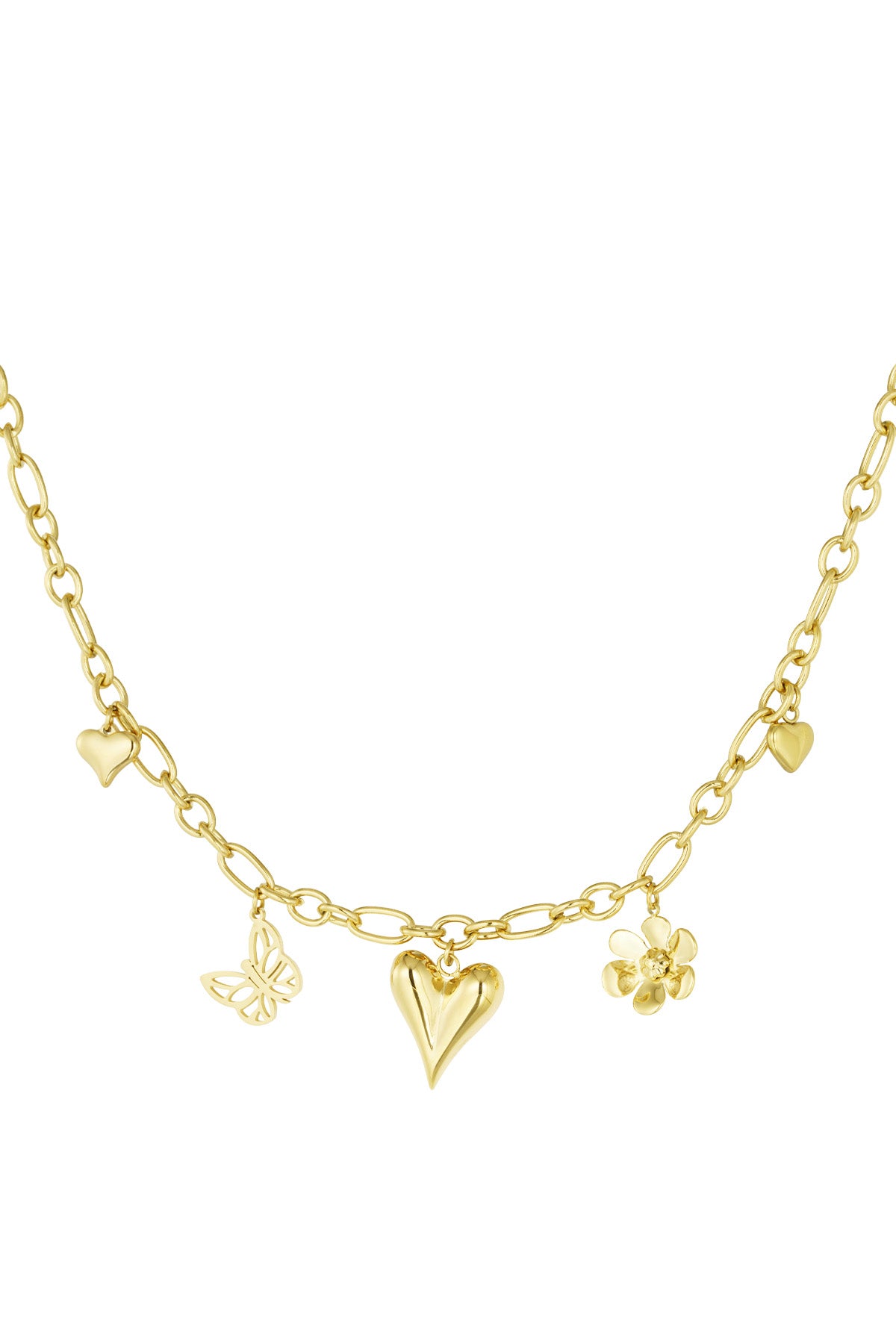 Bedelketting natural love goud