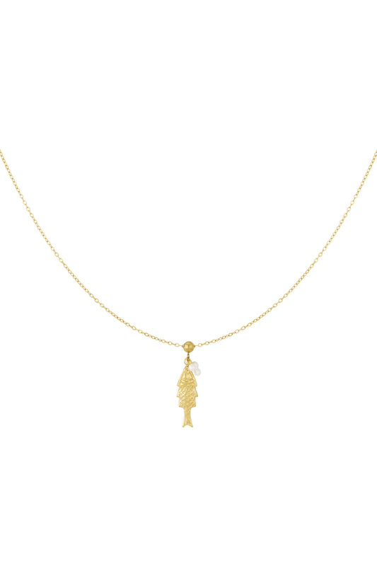 Fishy ketting goud
