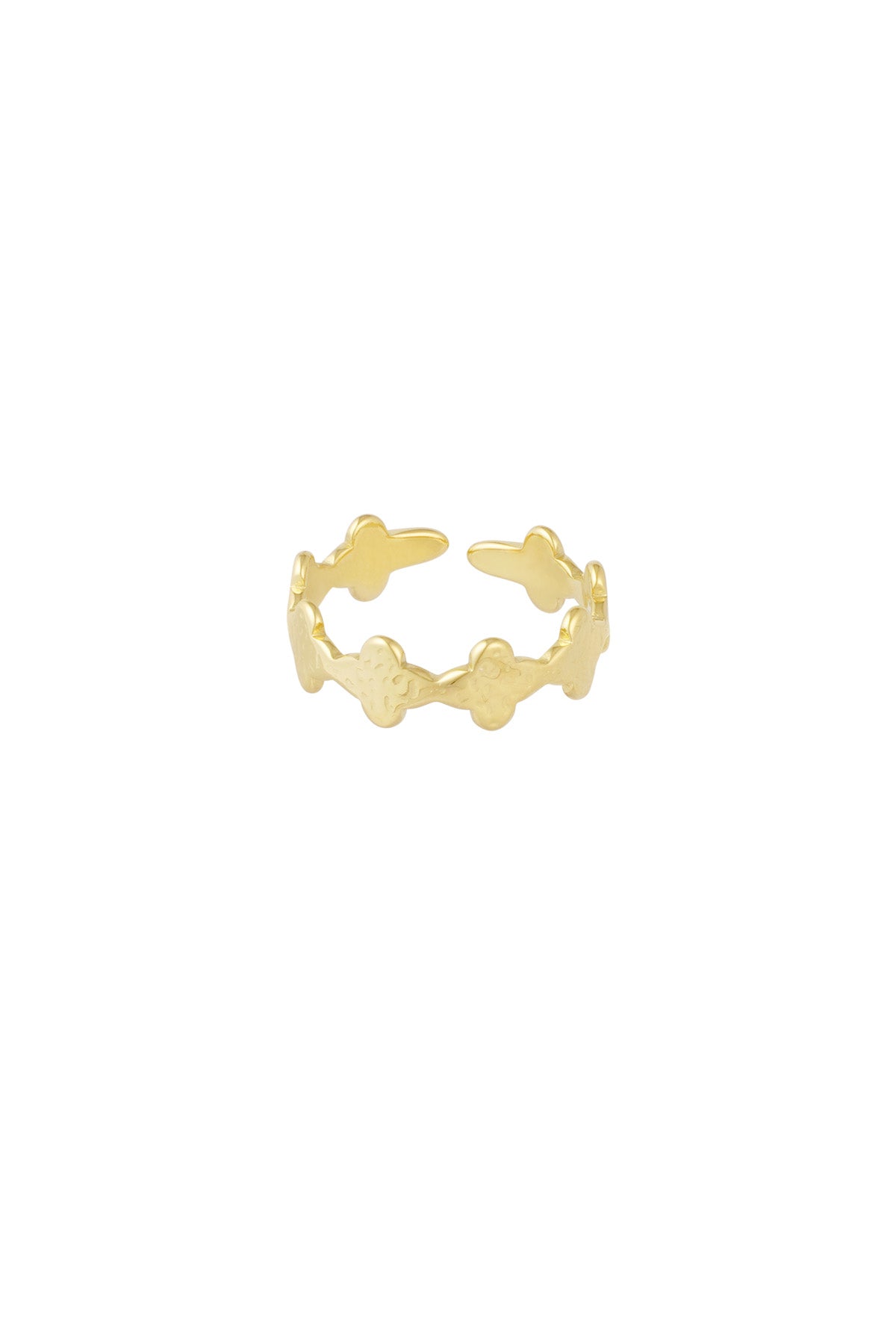 Clover vibes ring goud
