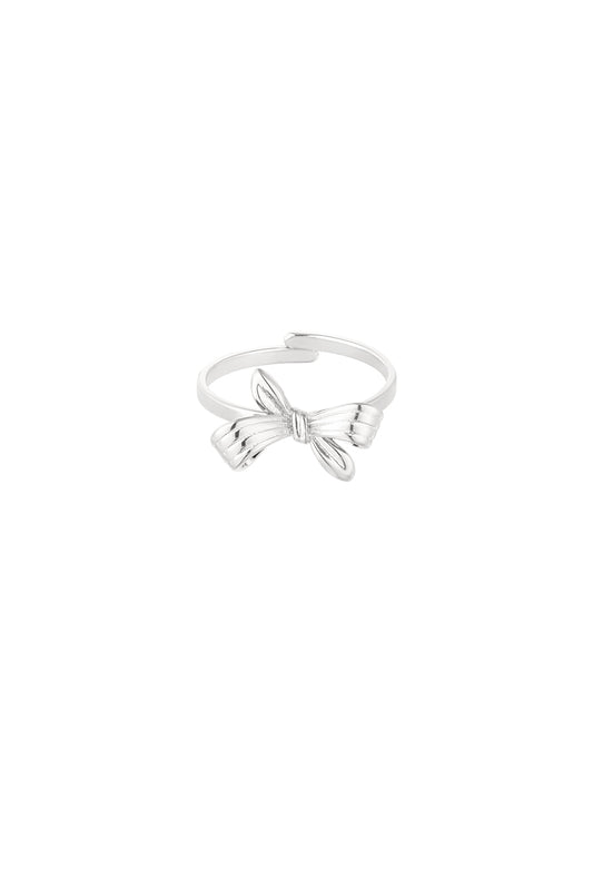 Strikje ring zilver