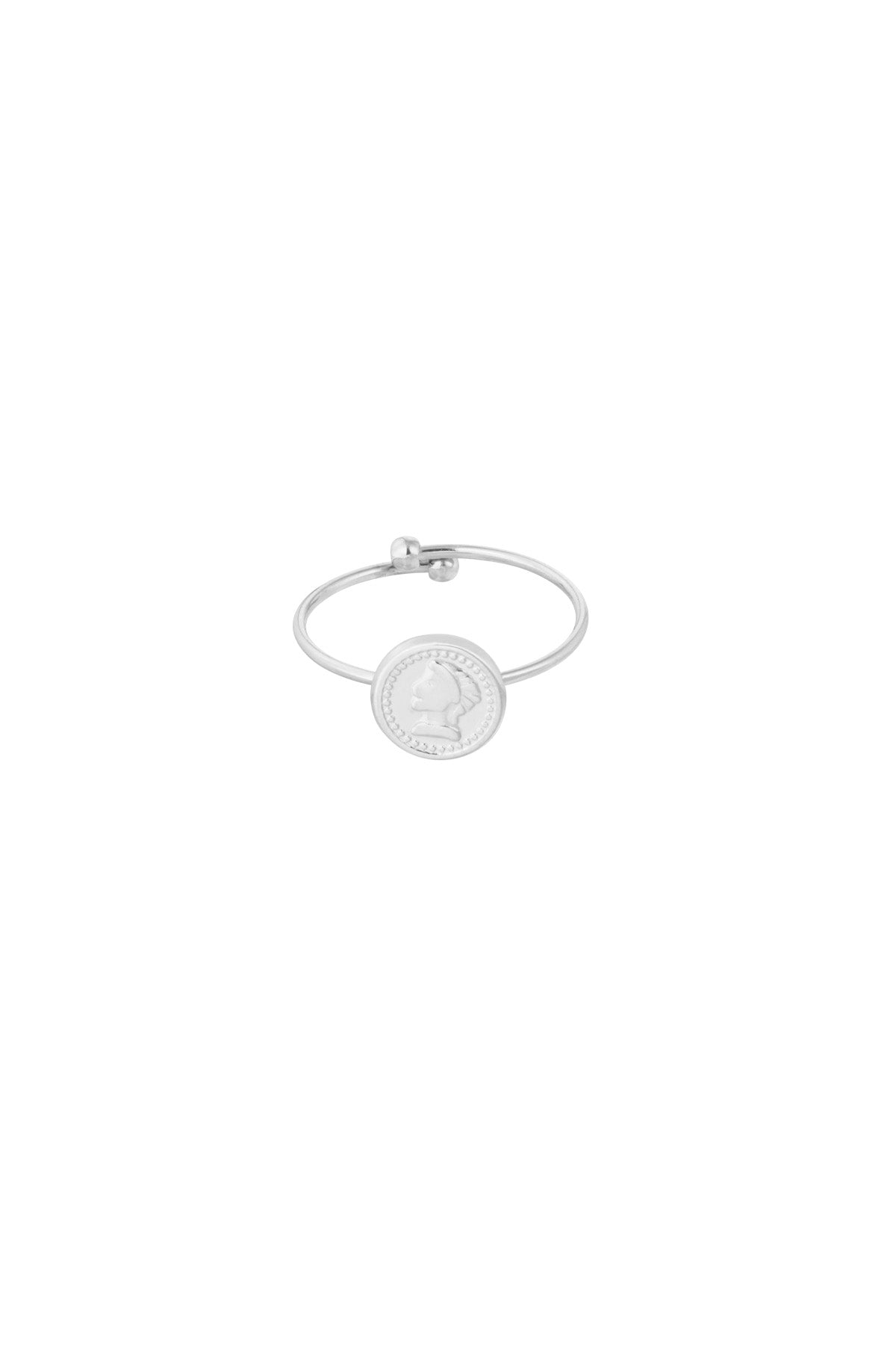 Small coin ring zilver