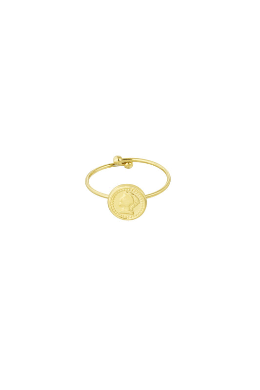 Small coin ring goud