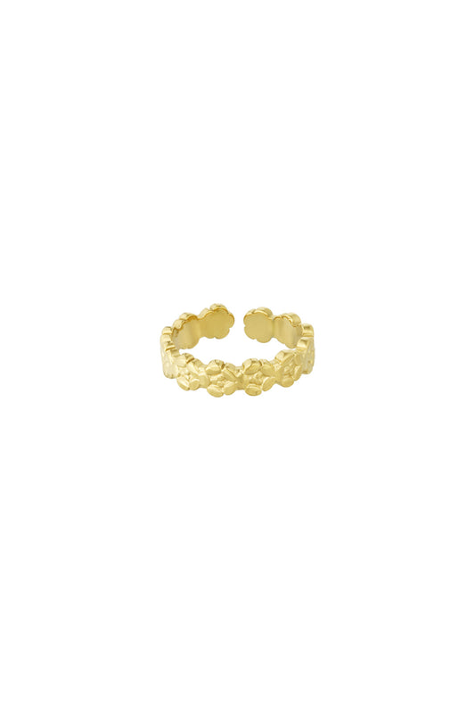 Floral ring goud