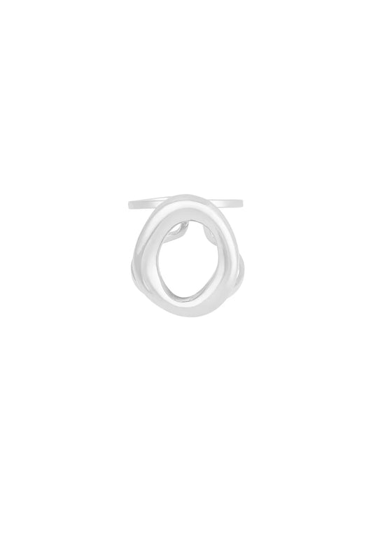 Ring mini ovaal zilver