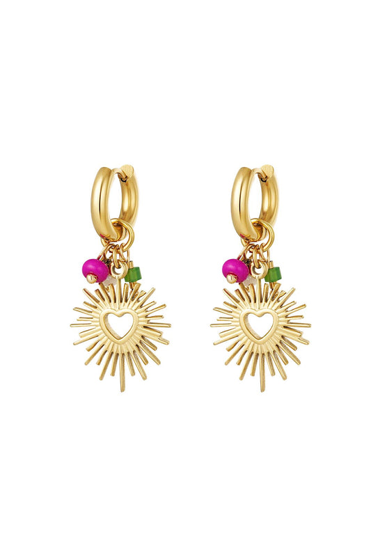 Full of love oorbellen goud